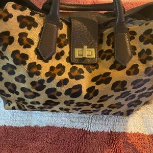 Hand bag large leopard print
